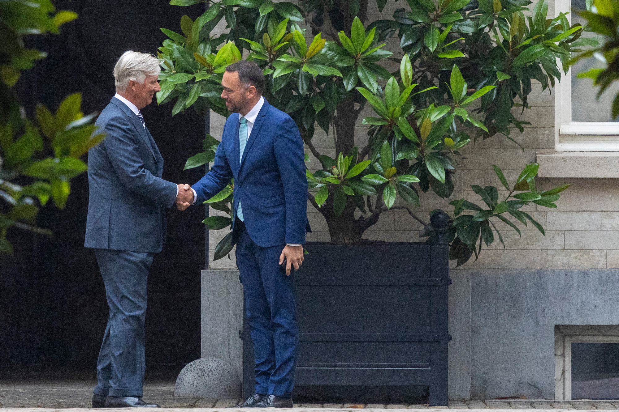 König Philippe und Maxime Prévot am Freitag in Brüssel