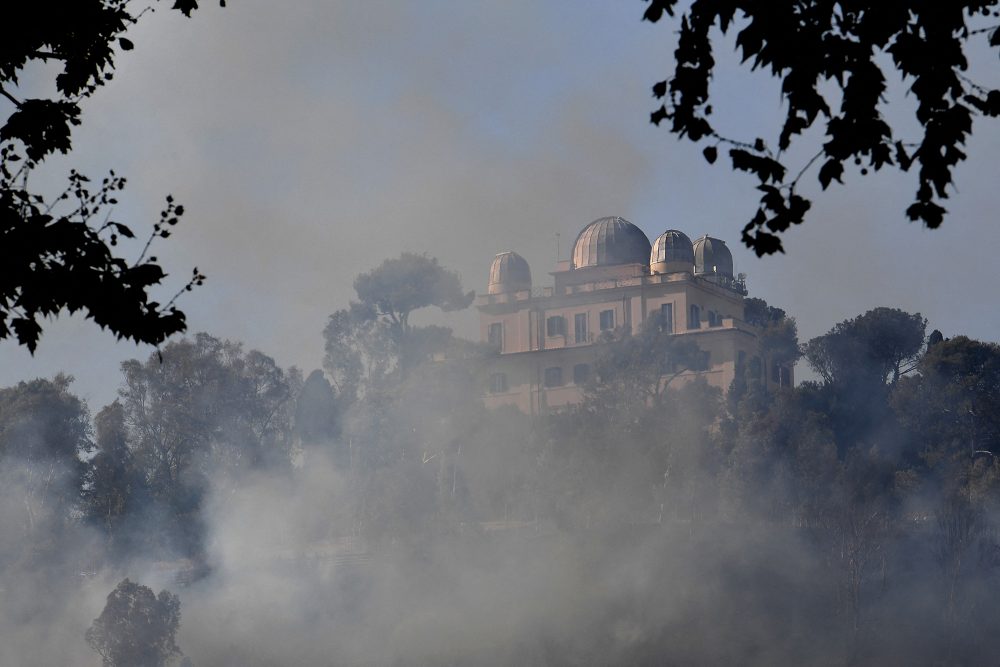 Brand am Monte Mario in Rom