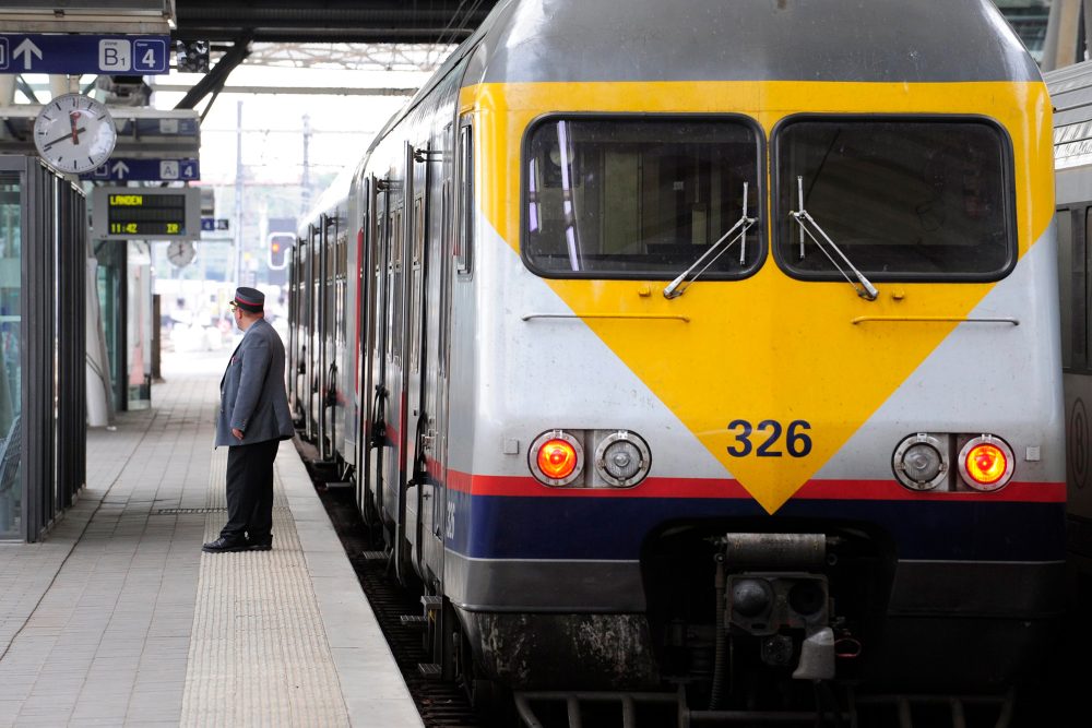 Zug am Bahnhof von Leuven