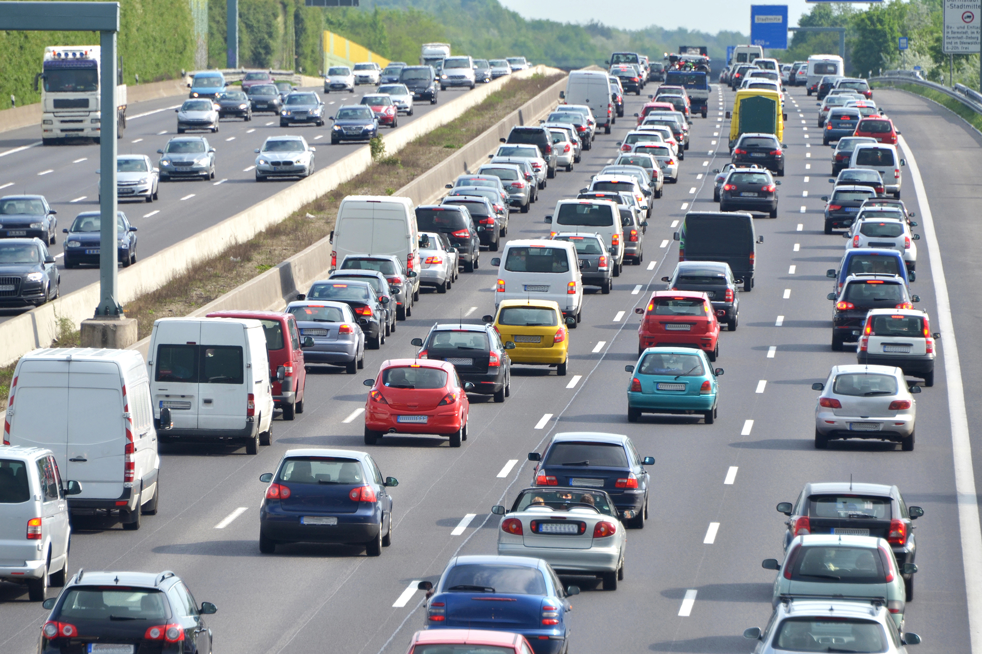 Stau auf deutscher Autobahn