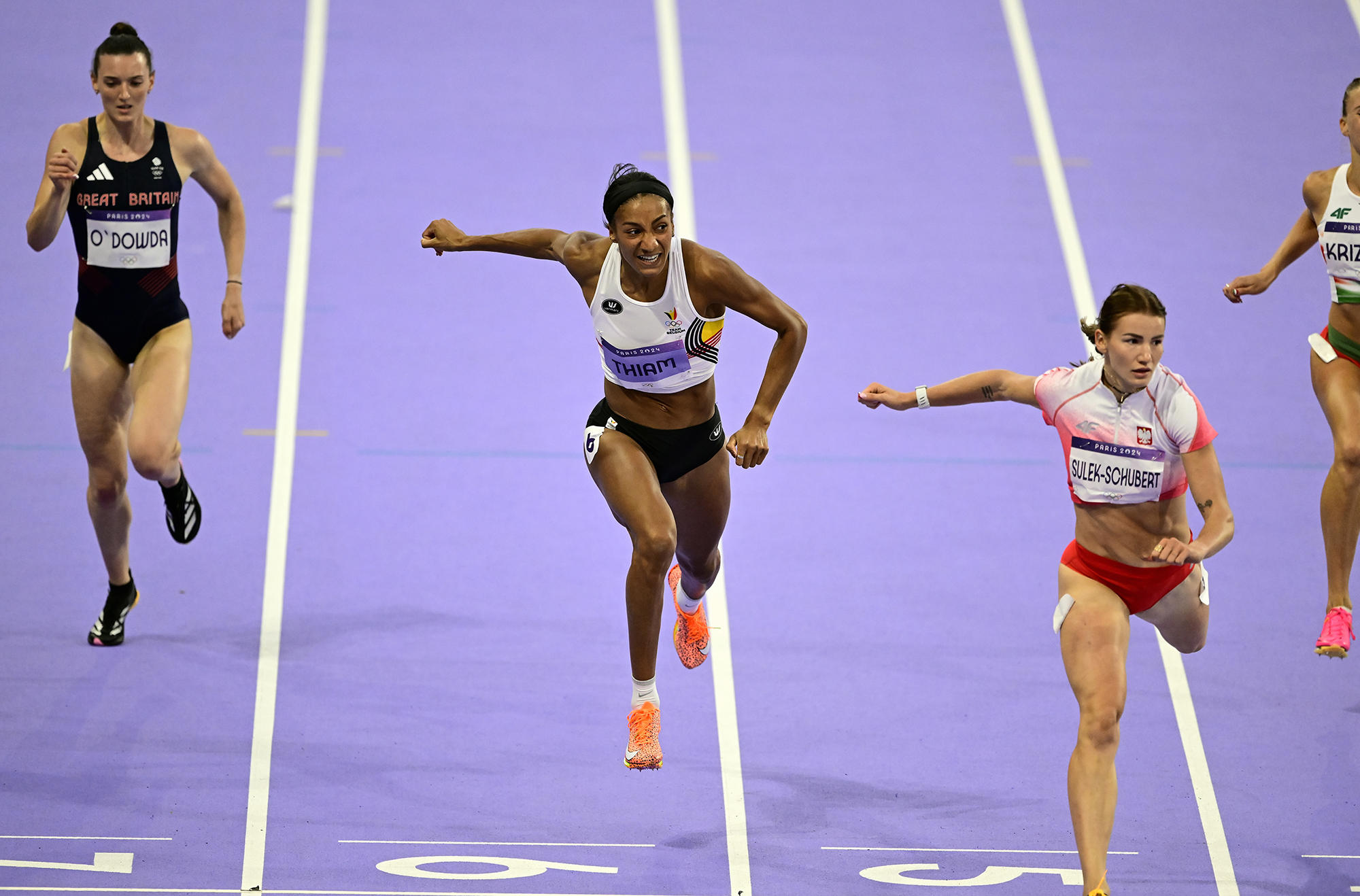 Nafissatou Thiam beim 200-Meter-Lauf