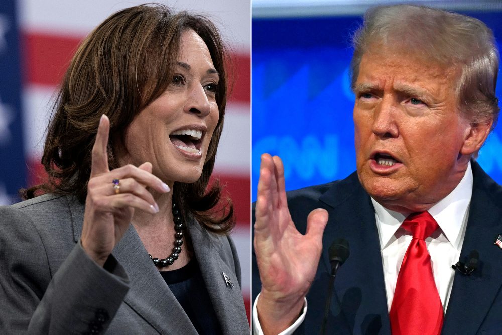 Die US-Vizepräsidentin und demokratische Präsidentschaftskandidatin, Kamala Harris, und der ehemalige US-Präsident und republikanische Präsidentschaftskandidat Donald Trump