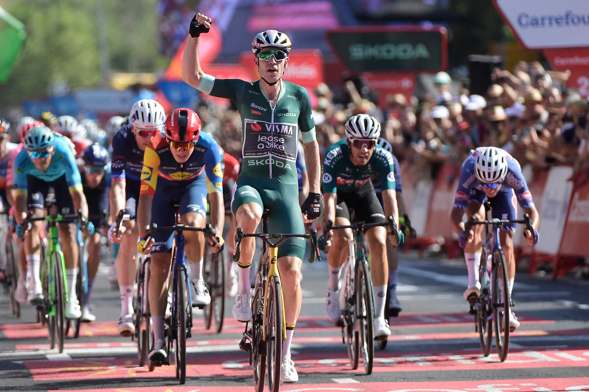 Van Aert gewinnt siebte Etappe der Vuelta