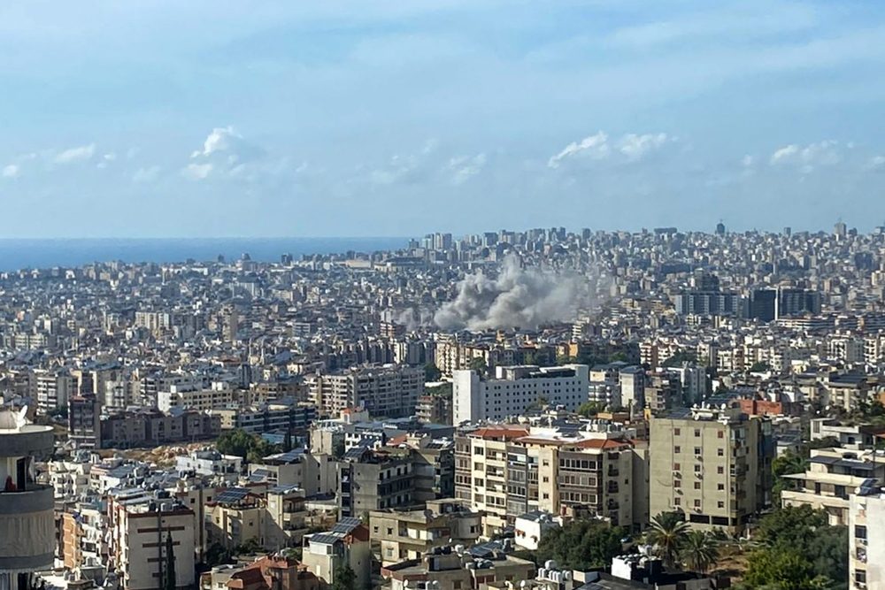 Rauch über Beirut nach dem Angriff aus Israel