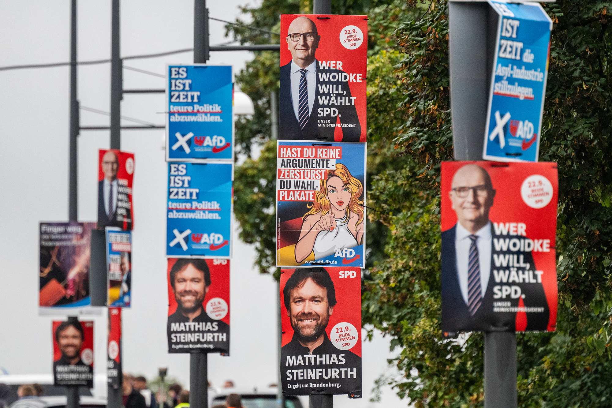 Wahlplakate in Frankfurt an der Oder