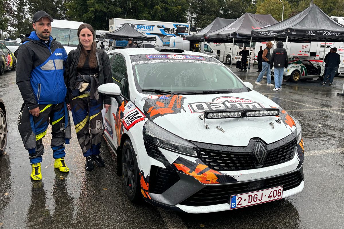 Dany Born und Céline Velz vor dem Shakedown der East Belgian Rallye 2024