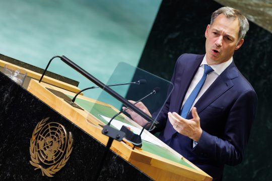 Der scheidende Premierminister De Croo vor der UN-Vollversammlung