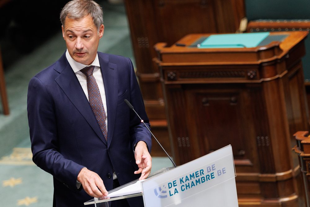 Noch-Premierminister Alexander De Croo in der Kammer