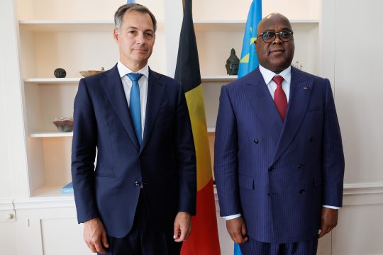 Premierminister De Croo und der kongolesische Präsident Tshisekedi