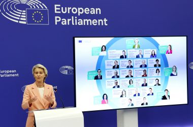 EU-Kommissionspräsidentin Ursula von der Leyen präsentiert im Europaparlament in Straßburg ihr Personaltableau für die neue EU-Kommission