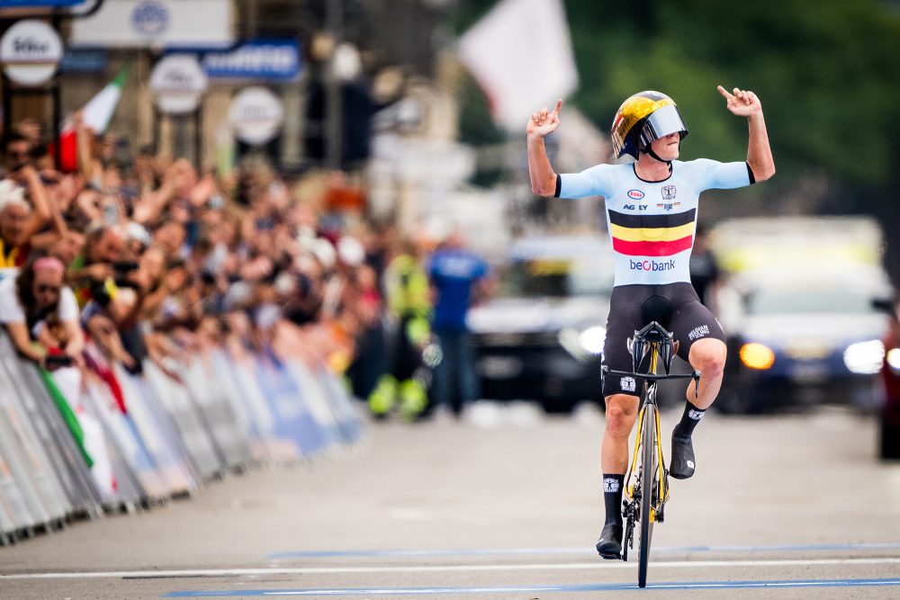 Remco Evenepoel verteidigt seinen WM-Titel im Zeitfahren