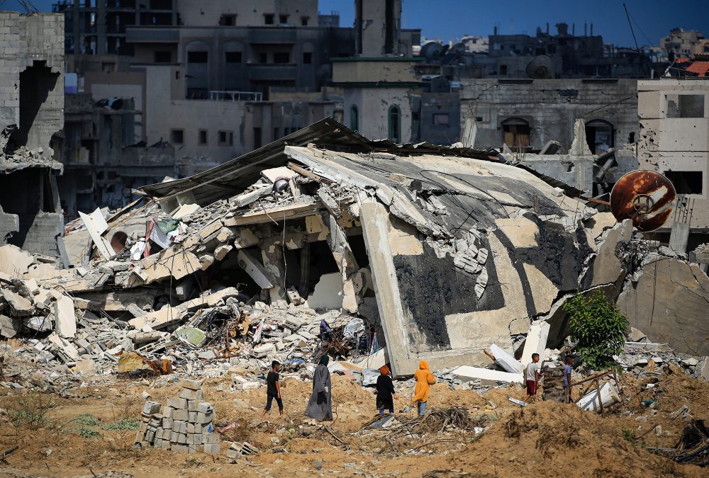 Zerstörte Häuser im Gazastreifen