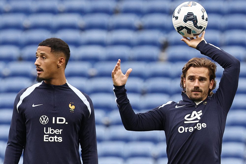 William Saliba (l.) und Antoine Griezmann