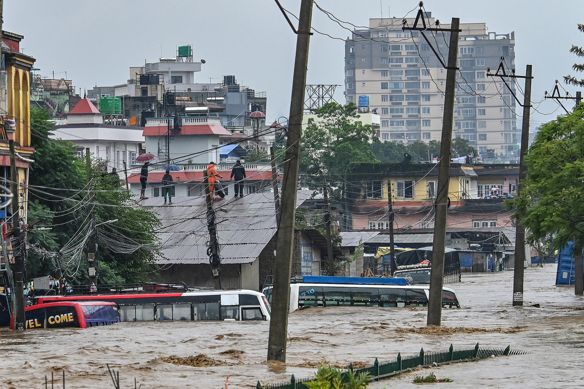 Schwere Überschwemmungen in der nepalesischen Hauptstadt Kathmandu