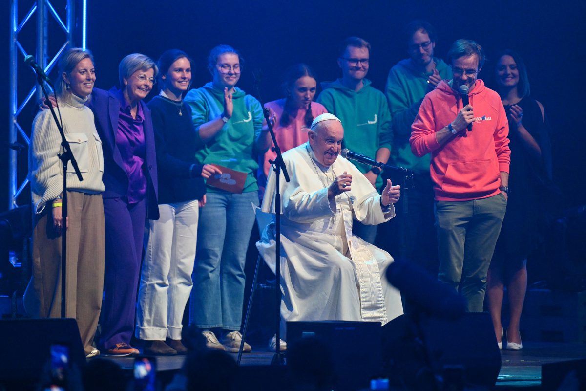 Papst Franziskus beim Hope Happening