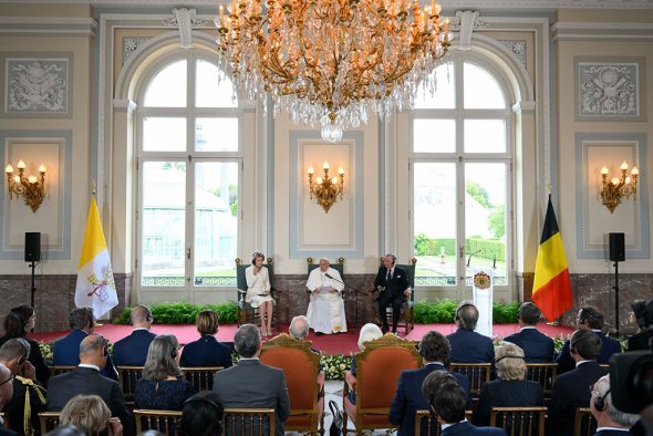 Papst Franziskus in Schloss Laeken