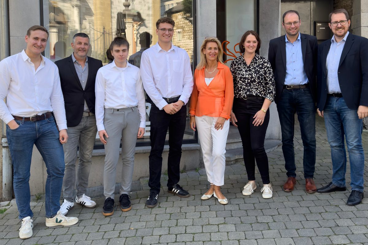 Lukas Teller, Pascal Arimont, Julian Reinertz, Elias Teller, Sandra Bosch, Belinda Geiben, Jean-Paul Bastin und Jérôme Franssen