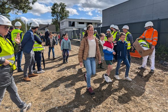 Grundsteinlegung an der neuen Grundschule in Herbesthal