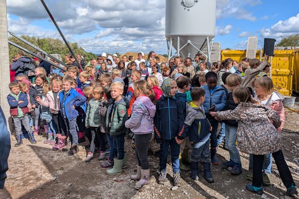 Grundsteinlegung an der neuen Grundschule in Herbesthal