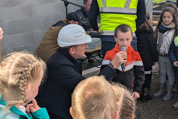 Grundsteinlegung an der neuen Grundschule in Herbesthal