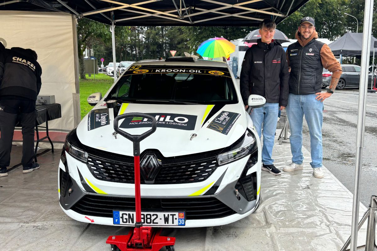 Sergio Plattes und Thomas Velz vor dem Shakedown der East Belgian Rallye 2024