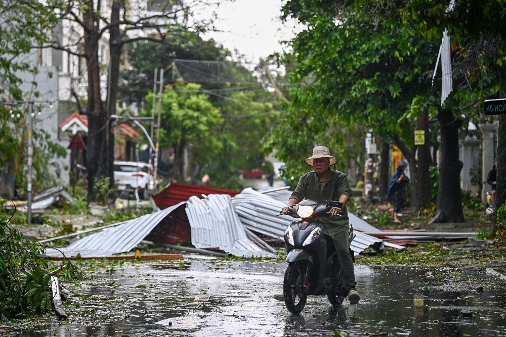 Hai Phong nach dem Durchzug von Supertaifun Yagi