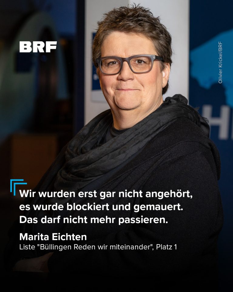 Marita Eichten von der Liste "BRM" - auf dem Bild steht ein Zitat von ihr aus der Debatte: "Wir wurden erst gar nicht angehört, es wurde blockiert und gemauert. Das darf nicht mehr passieren."