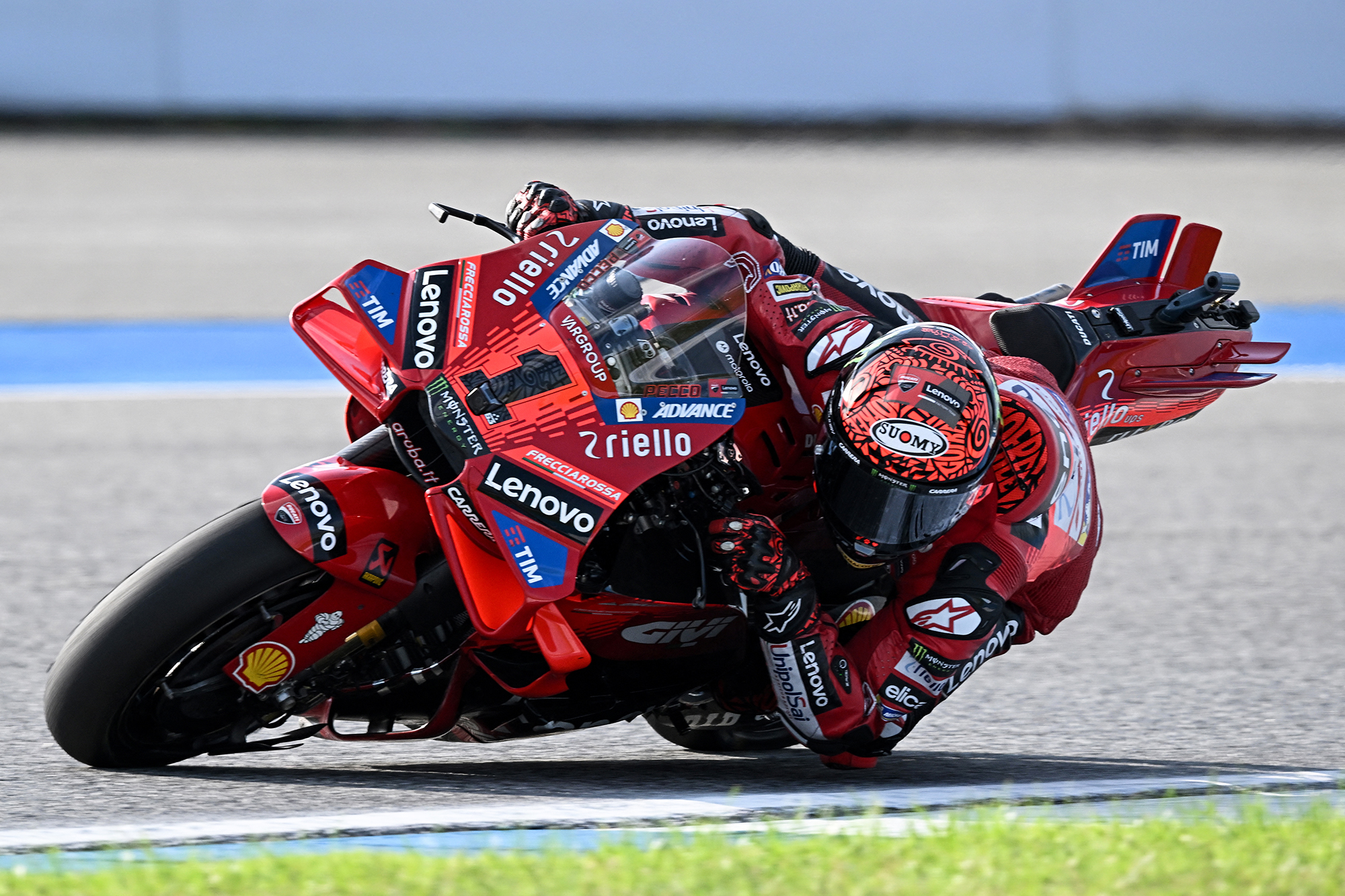 Francesco Bagnaia auf der Rennstrecke Buriram International Circuit in Thailand