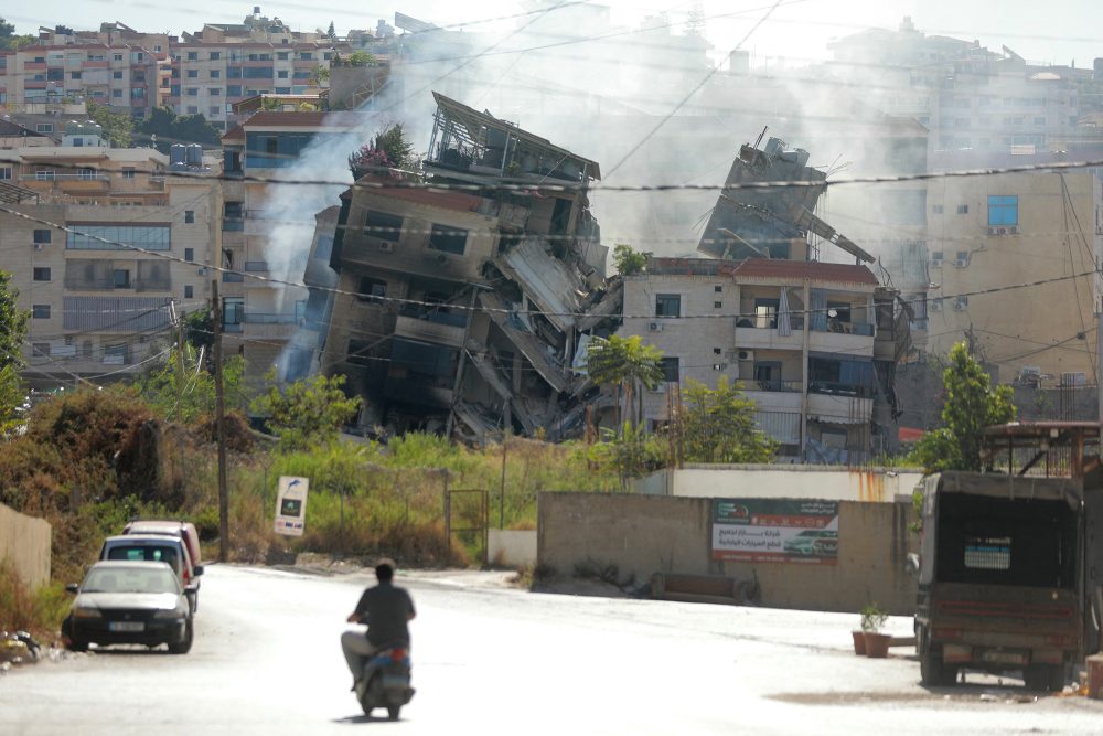 Zerstörtes Wohnhaus in Beirut