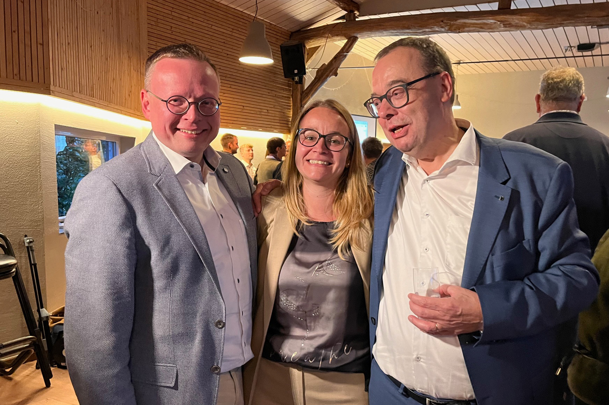 Freude bei den Kandidaten der Liste DNA: Alexander Miesen, Sandra Palm-Josten und Rainer Stoffels