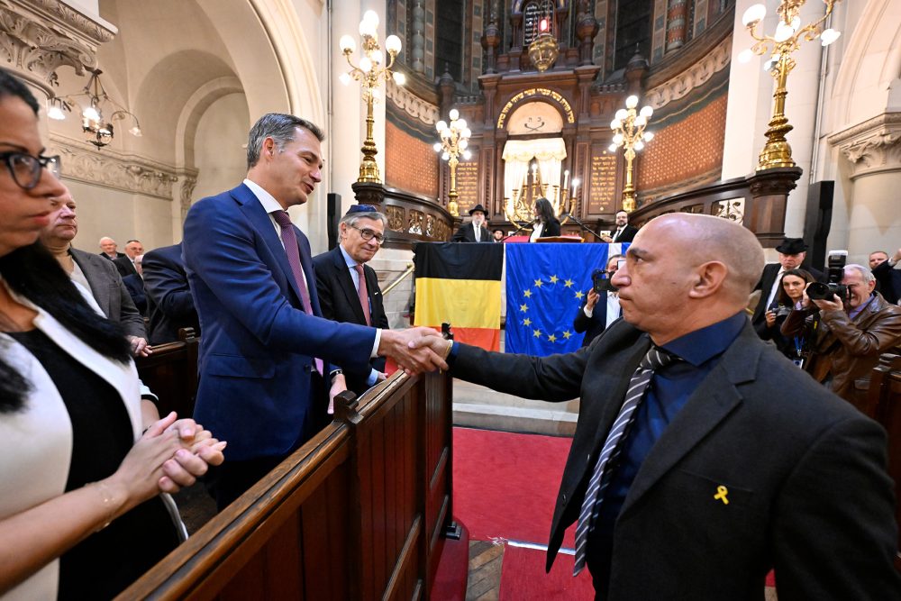 Premier De Croo am Montag in der großen Synagoge in Brüssel