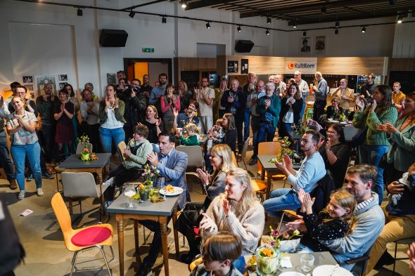 Ecolo-Wahlparty im Jünglingshaus in Eupen