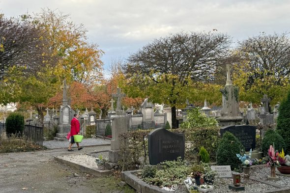 Gräber und Grabsteine auf dem Eupener Friedhof