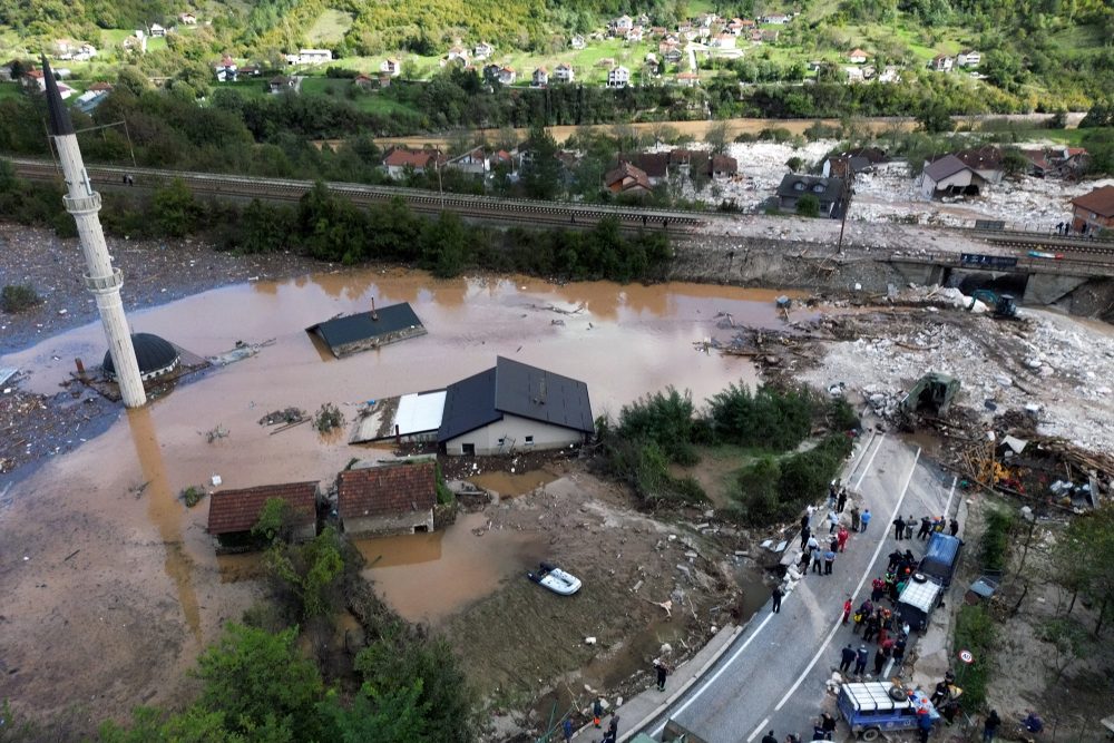 Das stark betroffene Bergdorf Jablanica