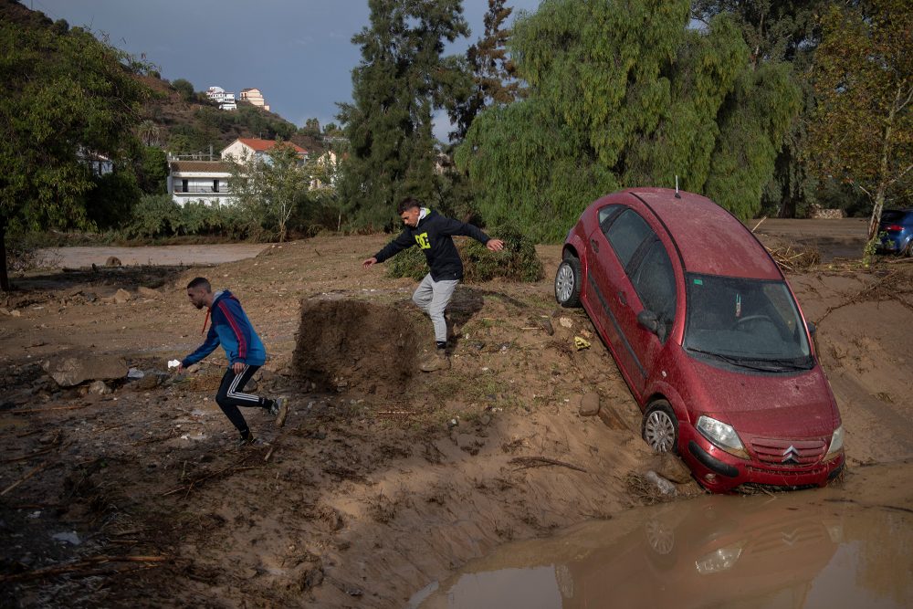 Alora in der Nähe von Malaga nach den schweren Unwettern