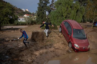 Alora in der Nähe von Malaga nach den schweren Unwettern