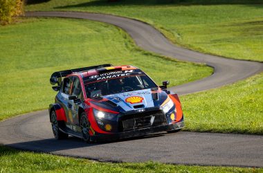 Der Hyundai von Thierry Neuville/Martijn Wydaeghe bei der Rallye Zentraleuropa 2023