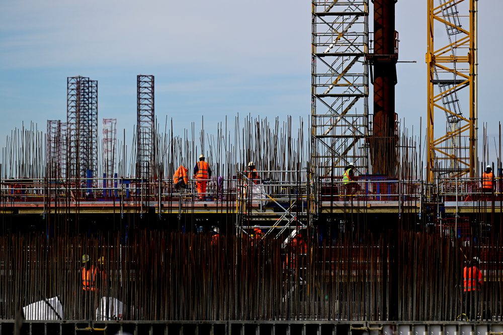 Baustelle der "Prinzessin-Elisabeth-Insel" im April 2024