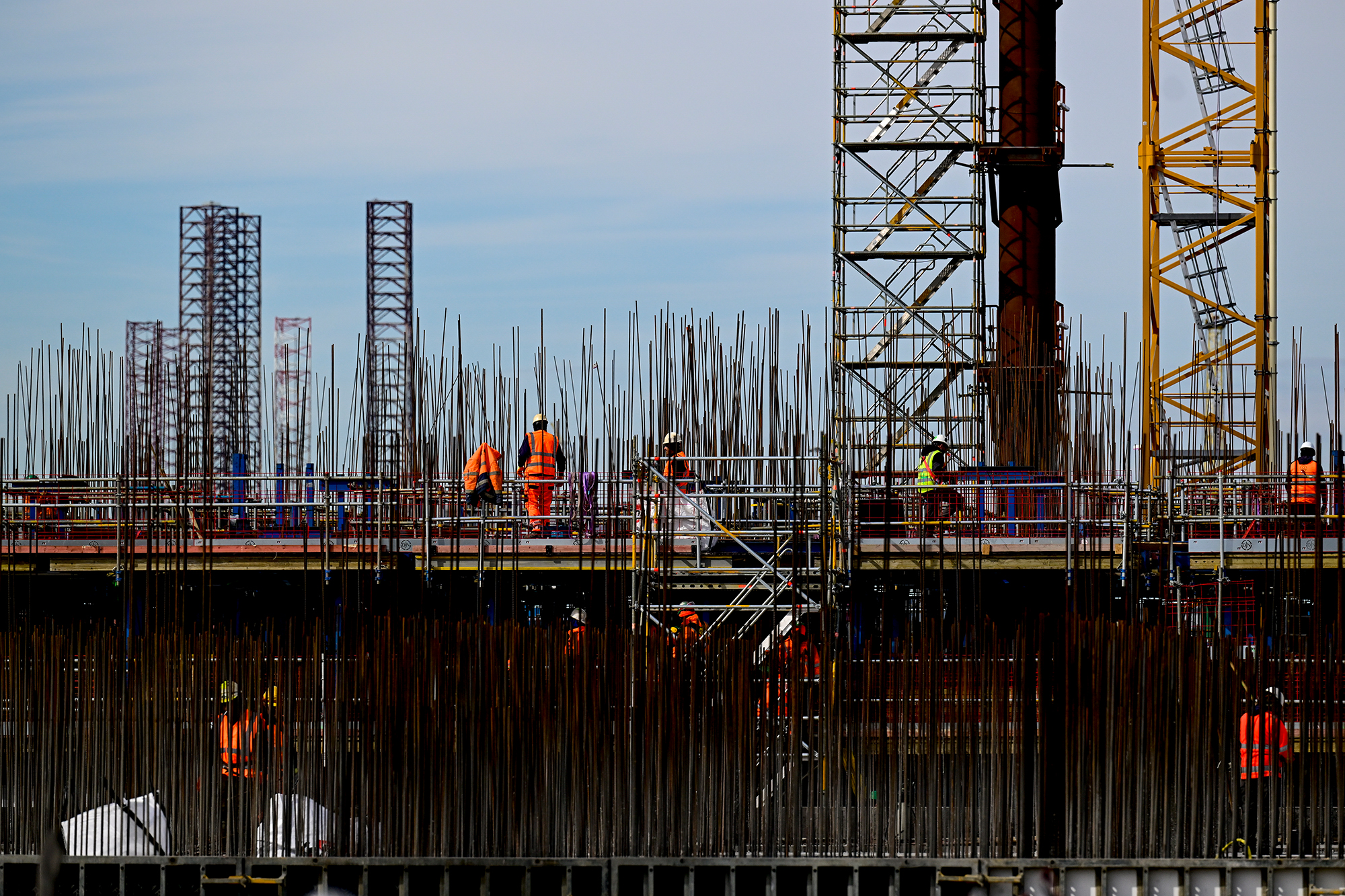 Baustelle der "Prinzessin-Elisabeth-Insel" im April 2024