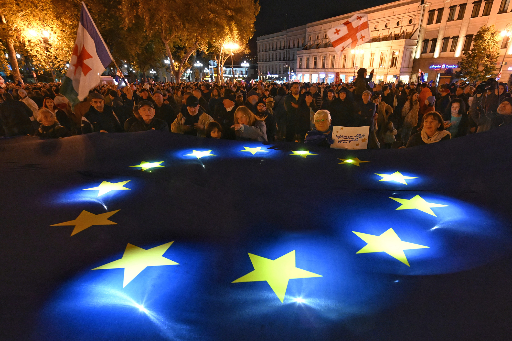 Proeuropäische Proteste in der georgischen Hauptstadt Tiflis