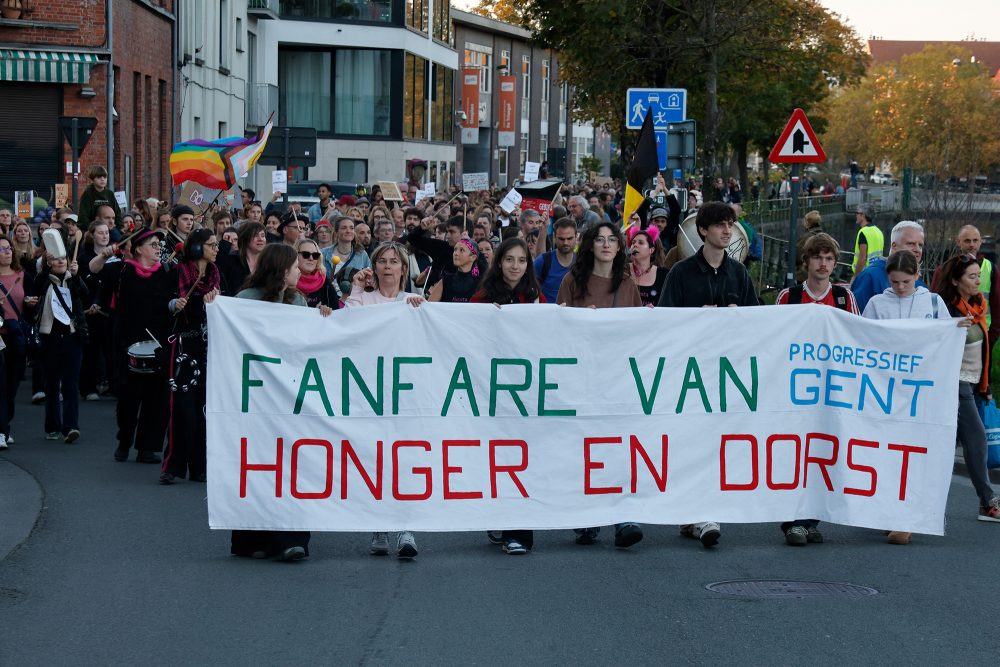 Demo gegen die Mehrheitsbeteiligung der N-VA in Gent