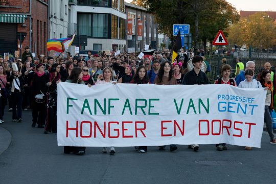Demo gegen die Mehrheitsbeteiligung der N-VA in Gent