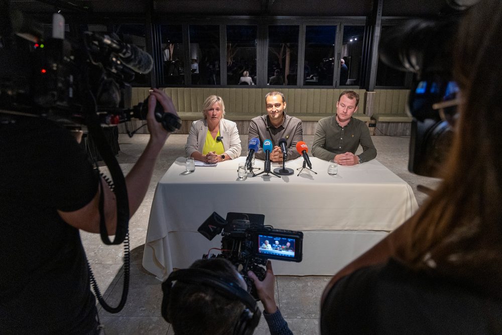 Pressekonferenz von PIT, Vrij Ranst und Vlaams Belang am Sonntag in Ranst