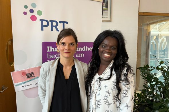 Isabelle Kniebs und Sheilla Fosu vom Patienten Rat & Treff