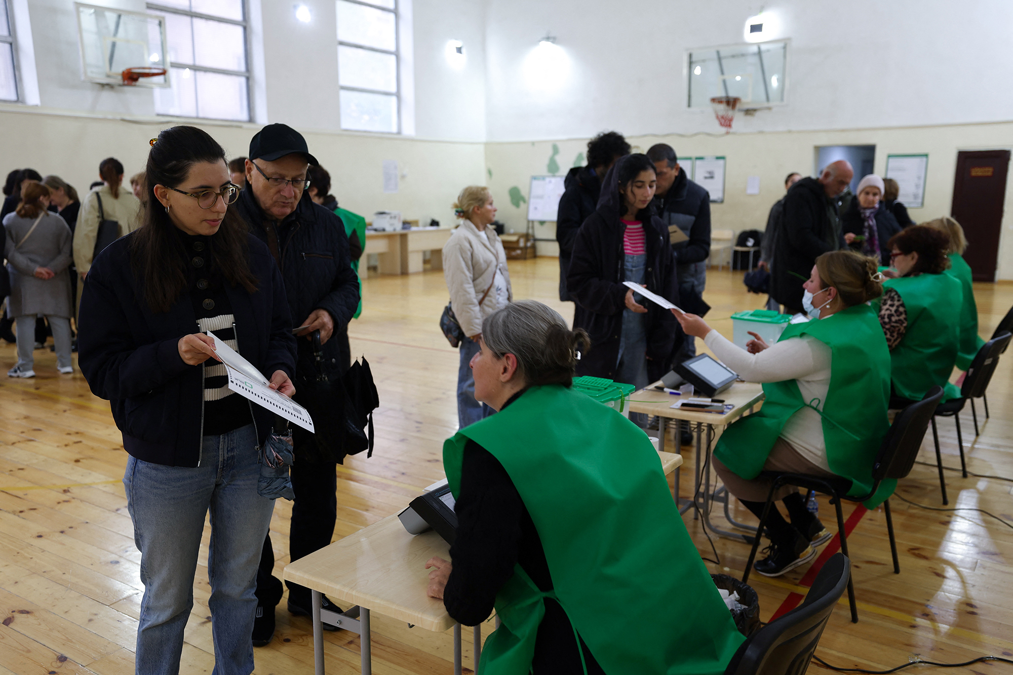 Wahlbüro in Tiflis am Samstag