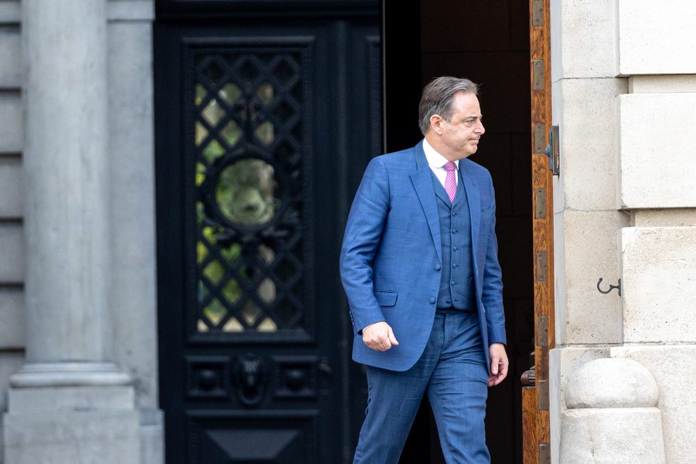 Bart De Wever nach der letzten Unterredung bei König Philippe am 17. Oktober