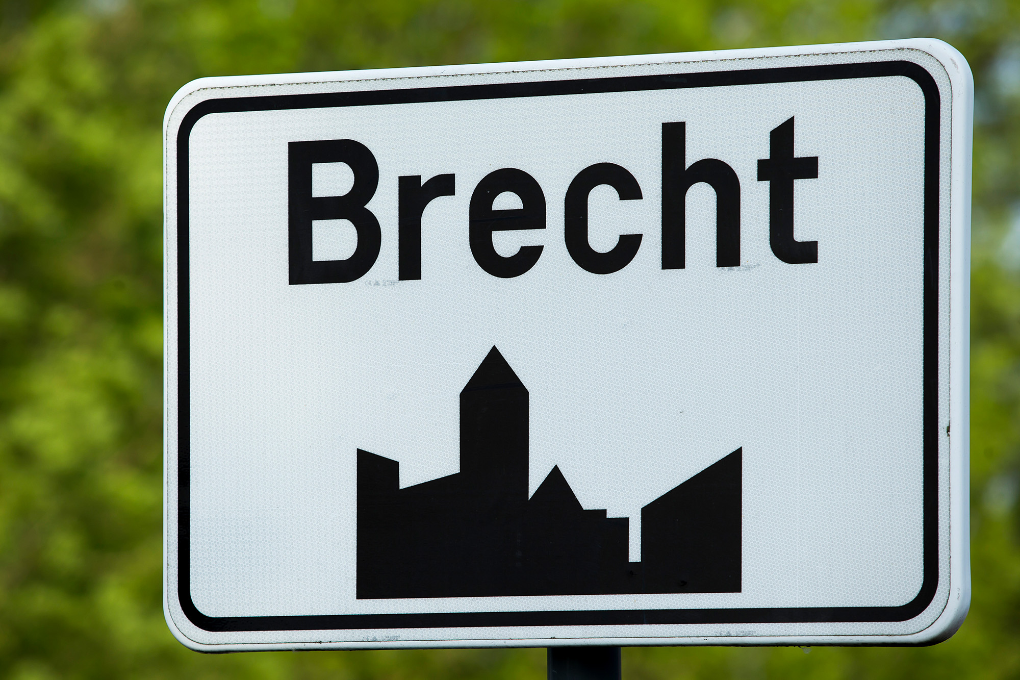 Ortsschild von Brecht