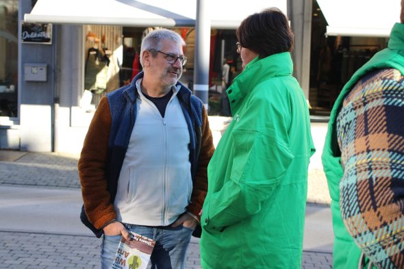 CSC protestiert auf dem Marktplatz in Eupen gegen die "Arizona-Wüste"