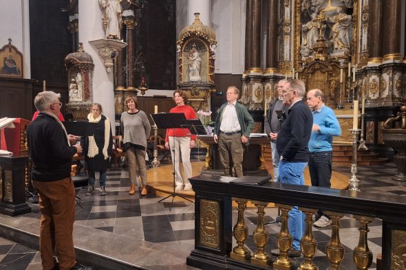 Eine der letzten Proben des Chors "Pro Arte" am 12.11. in der St.-Nikolaus-Kirche in Eupen