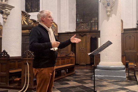 Eine der letzten Proben des Chors "Pro Arte" am 12.11. in der St.-Nikolaus-Kirche in Eupen